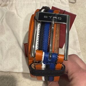 Etro men leather belt
100% authentic 
New with tags and dust bag